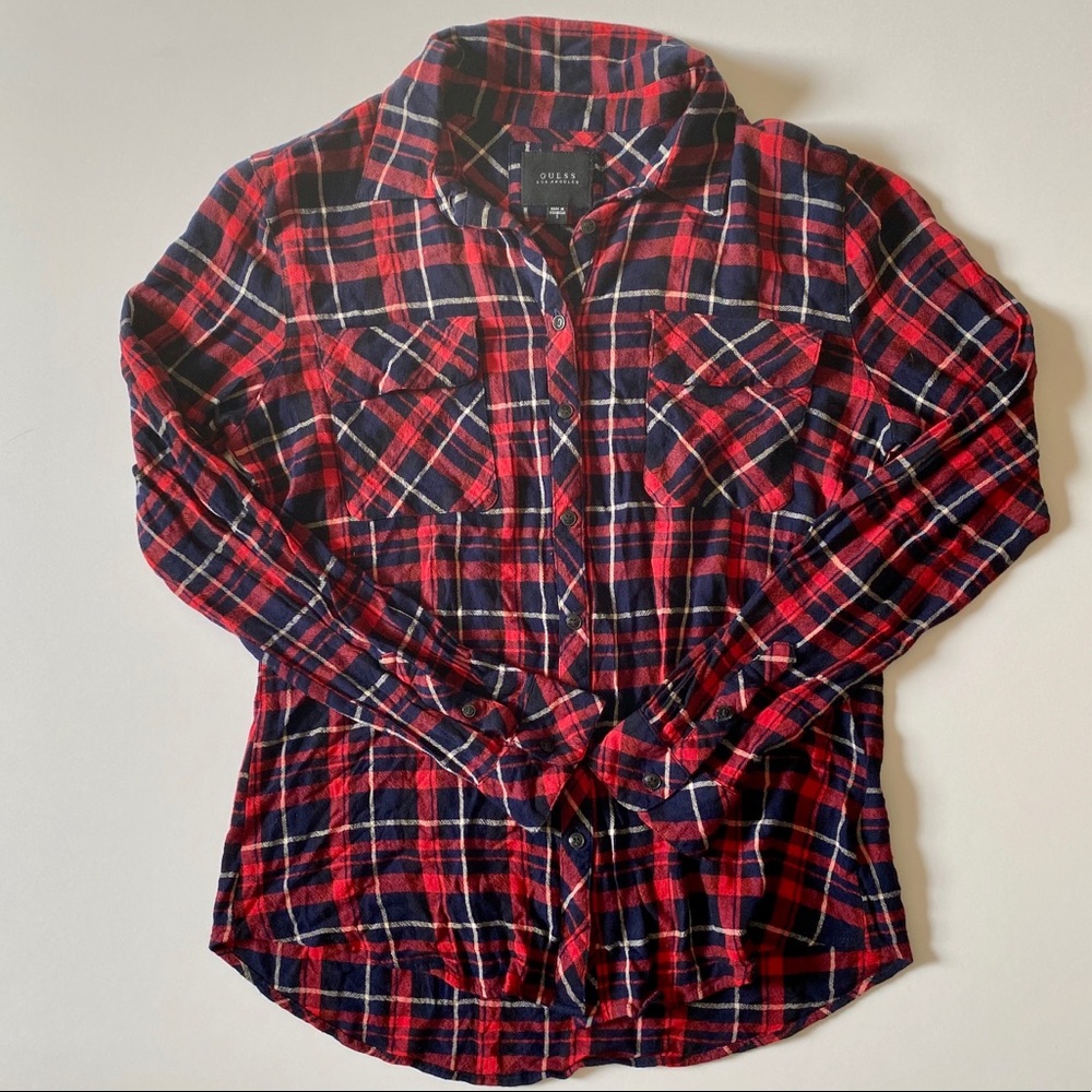 Guess Plaid Button Down Shirt